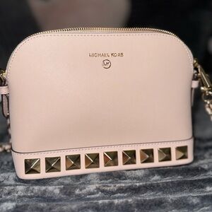 Michael Kors Blush Crossbody Bag with Gold Accents
